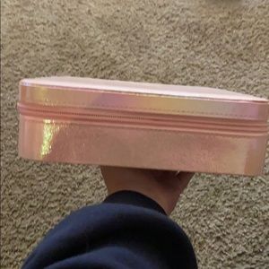 Pink holographic makeup case